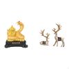 Reindeer Sculpture Animal Statue Cornucopia Collectible Art Crafts Chinese Year Deer