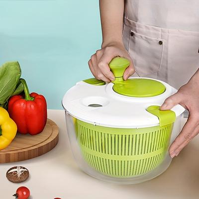 Un basculant multifuncțional pentru salată și strecurătoare - Nu este nevoie să reîncărcați basculant manual PP pentru legume și fructe cu strecurătoare pentru o pregătire ușoară a mesei!