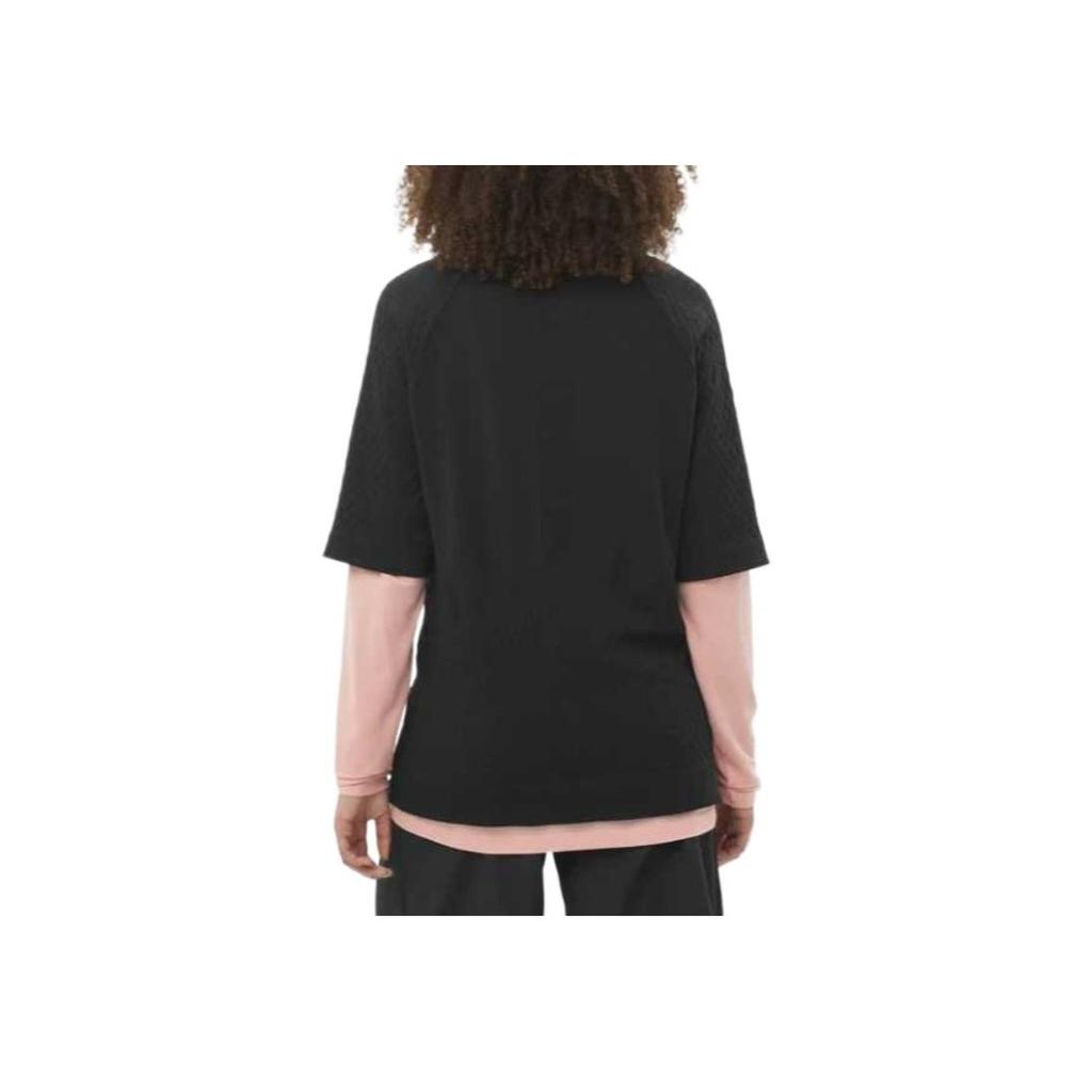 SALOMON Cifer Round Neck Comfortable Casual Short Sleeve T-Shirt Unisex Tops Deep-Black C24557