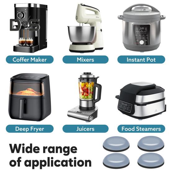 24 PCS Kitchen Appliance Sliders Self-Adhesive Anti-slip Easy Movement Sliding Tray for Most Countertop Coffee Makers