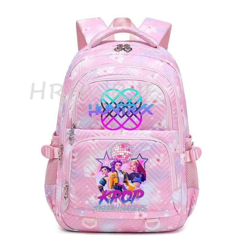 K-pop Backpack Teens Girls Capacity Schoolbag Flowers Printe Laptop School Backpack Travel Rucksack YK2 Mochila