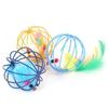 5pcs  Cat Toy Colorful Mouse In Cage Kitten Ball Interactive Chase Cat Toy Cage Mouse Tumbler Ball Fun Cat Stick Pet Products