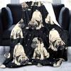 Digital Print Soft Skin Cute Pug Star Puppy Dog Lover Blanket Multi Blanket Product Material Flannel Conditioning Nap Blanket