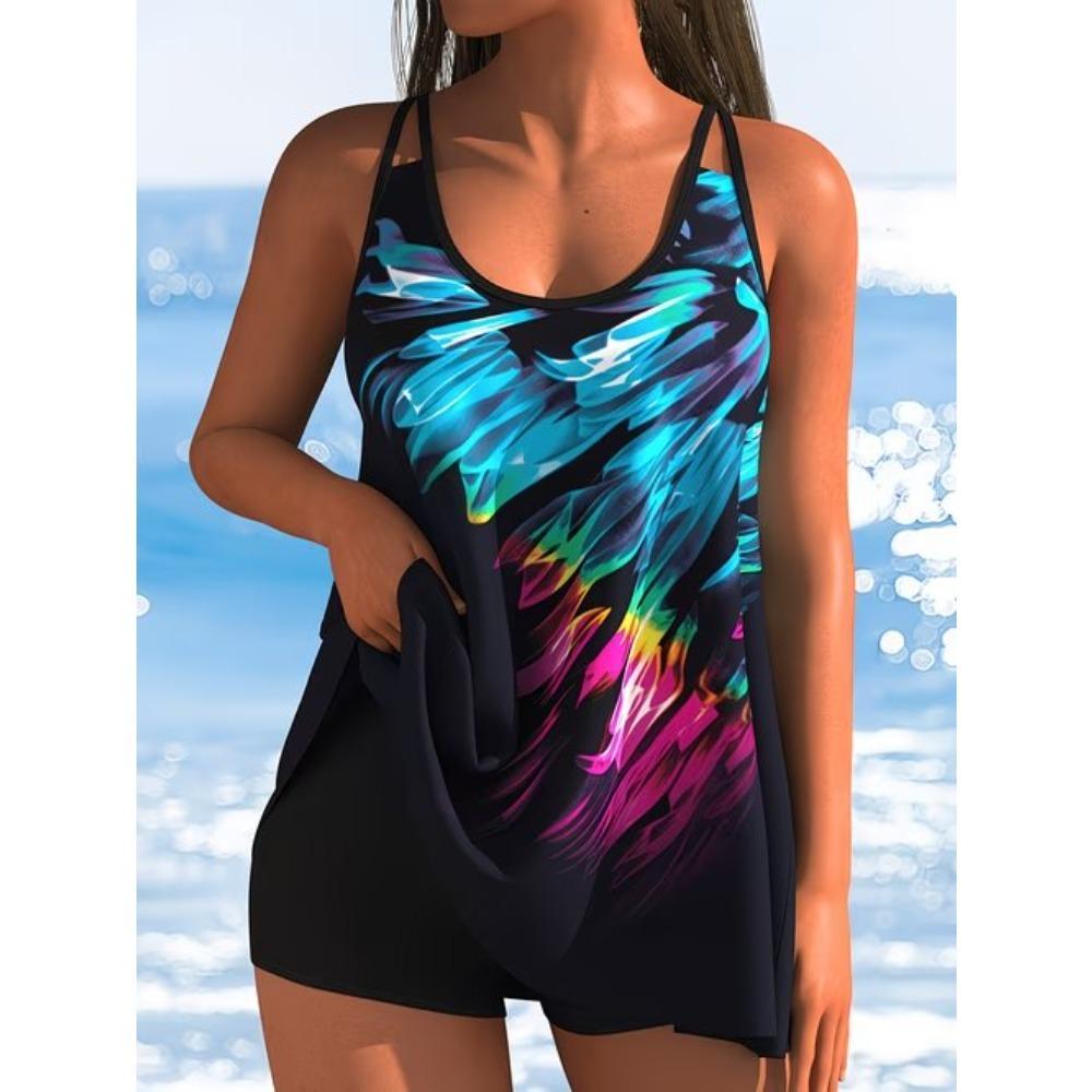 Traje de baño Tankini para mujer de 2 piezas Estampado Geométrico Trajes de baño para Vacaciones