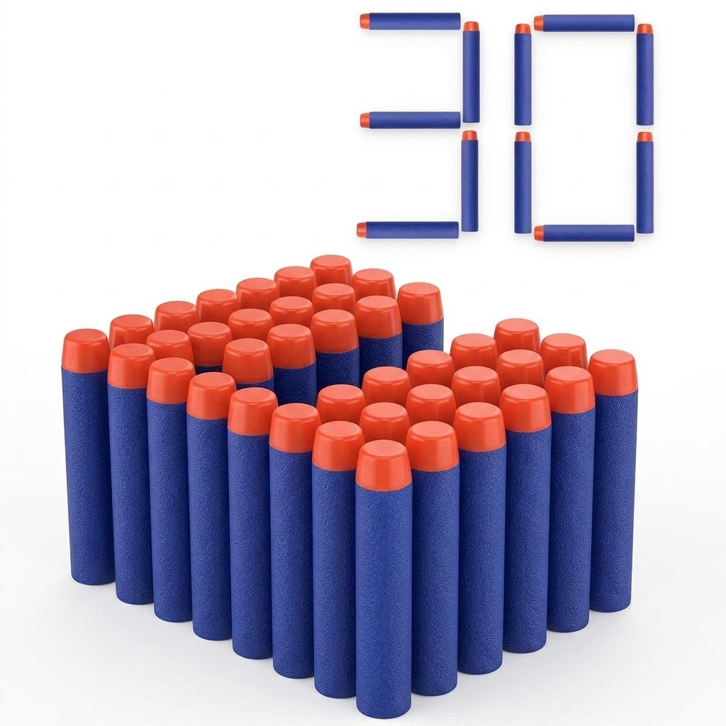 100Pcs Soft Bullets Refill Darts 7.2Cm Round Head Foam Ammo For Toy Gun Blasters Kids Outdoor Shooting Game Accessories Gift