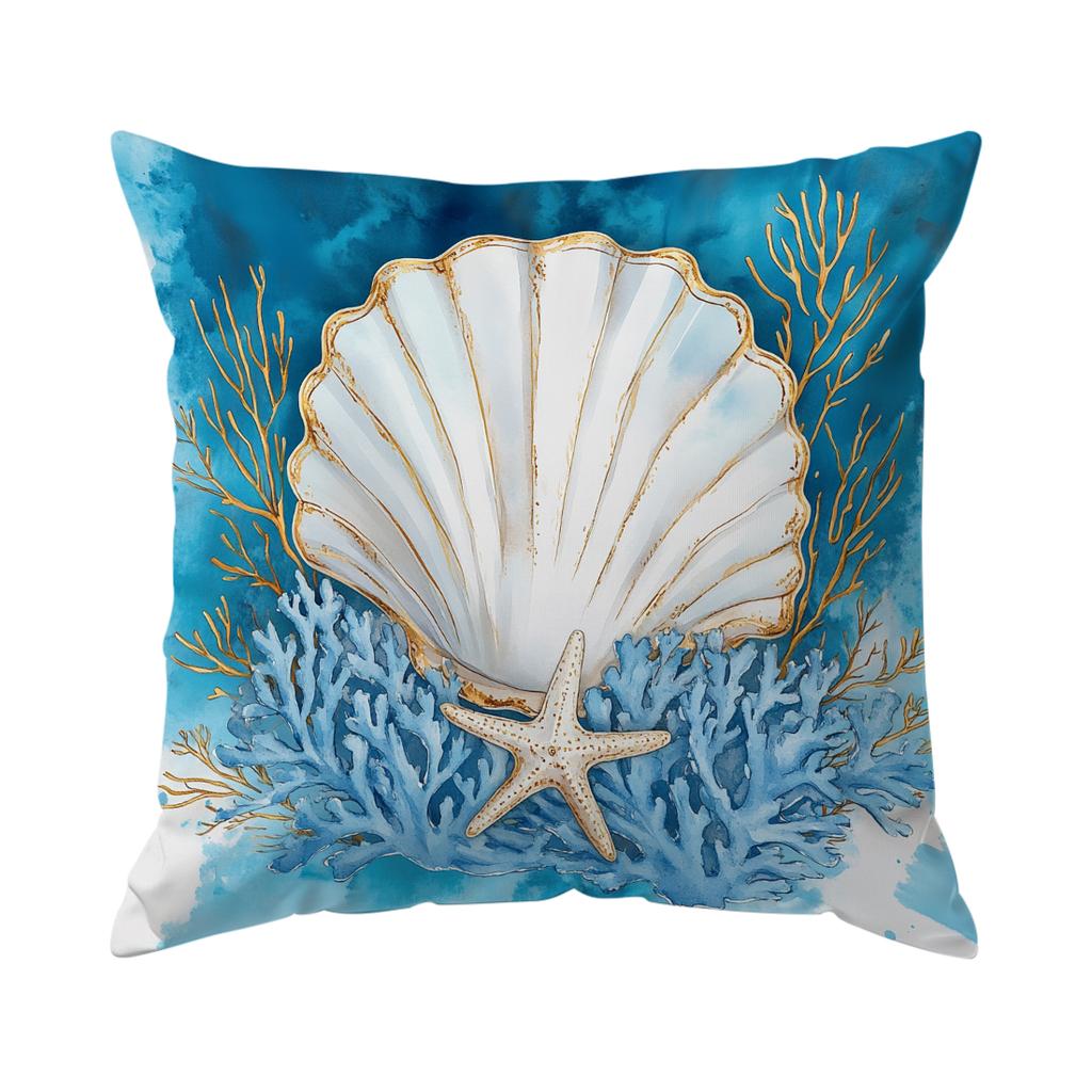 Shell Like Organisms Pillowcase Printed Polyester 40/45/50cm Throw Pillowcover Decorative Sofa Cushion Pillowslip Home Decor