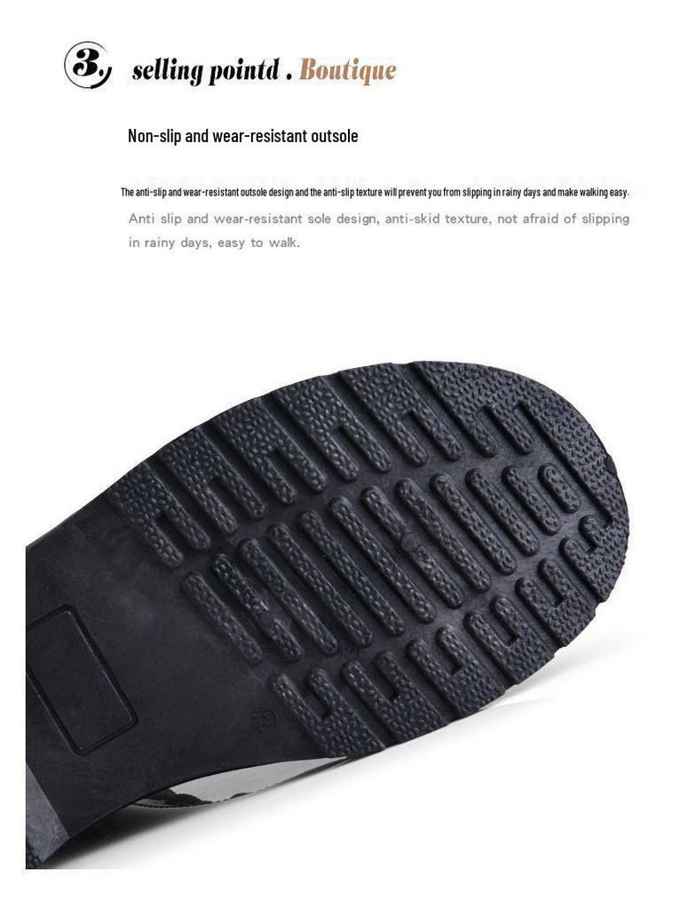 Men's Black Leather High-Top Motorcycle Boots with Side Zipper - British Style for Autumn/Winter