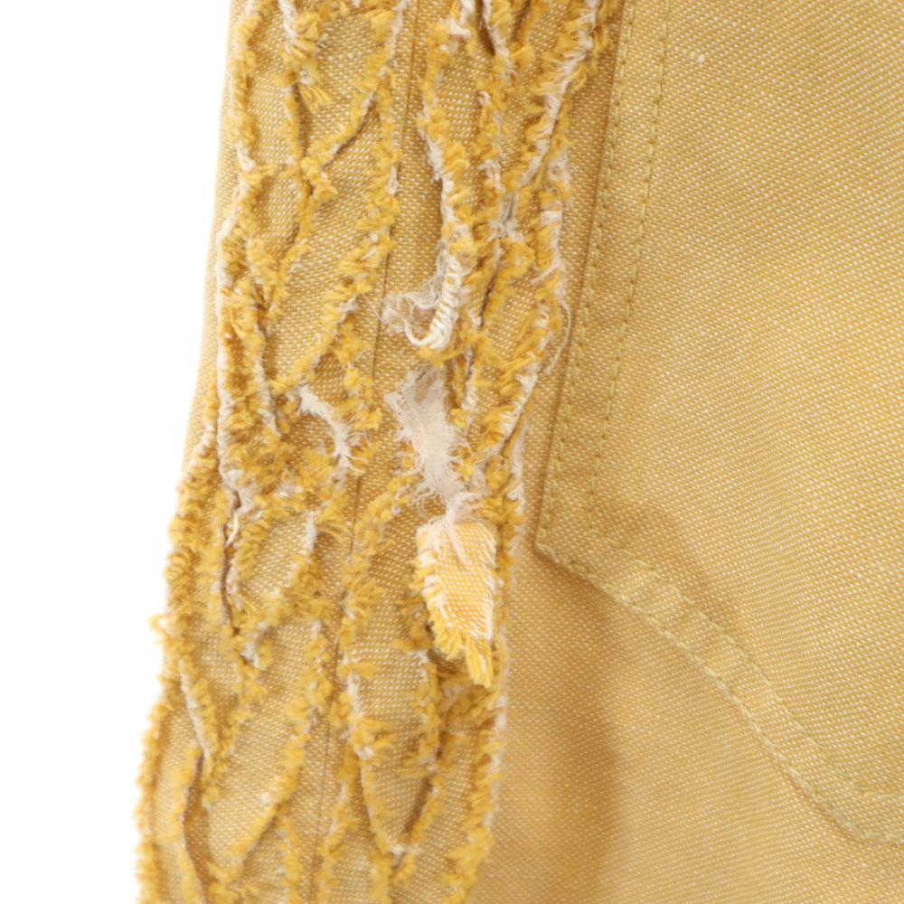 Louis Vuitton Made In France Linen Blend Cropped Pants 34 Camel Women Used