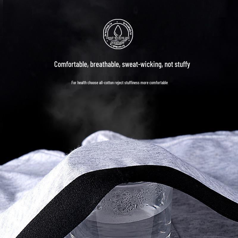 Men's Pure Cotton Loose Fit Underwear Shorts - Comfortable Flat Leg Briefs for All Ages