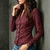 Women Striped Blazer Stand Collar Blazer, Slim Fit Single-Breasted Blouse Top, Office Business Casual Jacket Outerwear Slimming Waist Coat