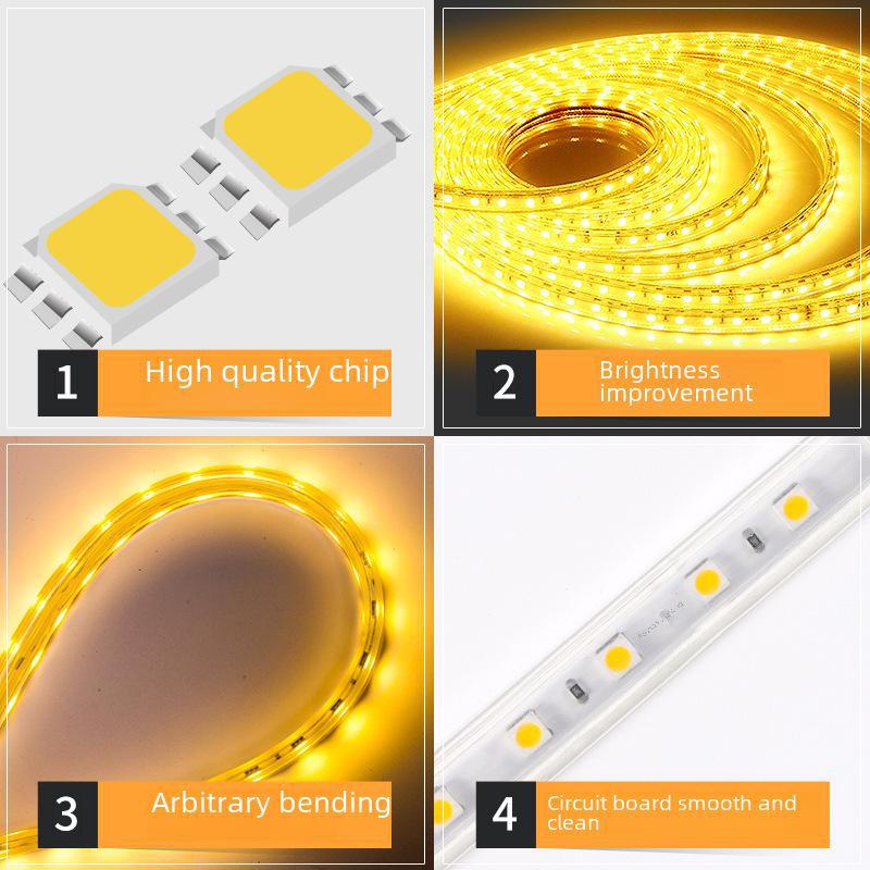 FSL LED Light Strip: Super Bright, Waterproof, Energy-Saving, Wire-Free SMD Soft Lighting for Living Room Ceiling.