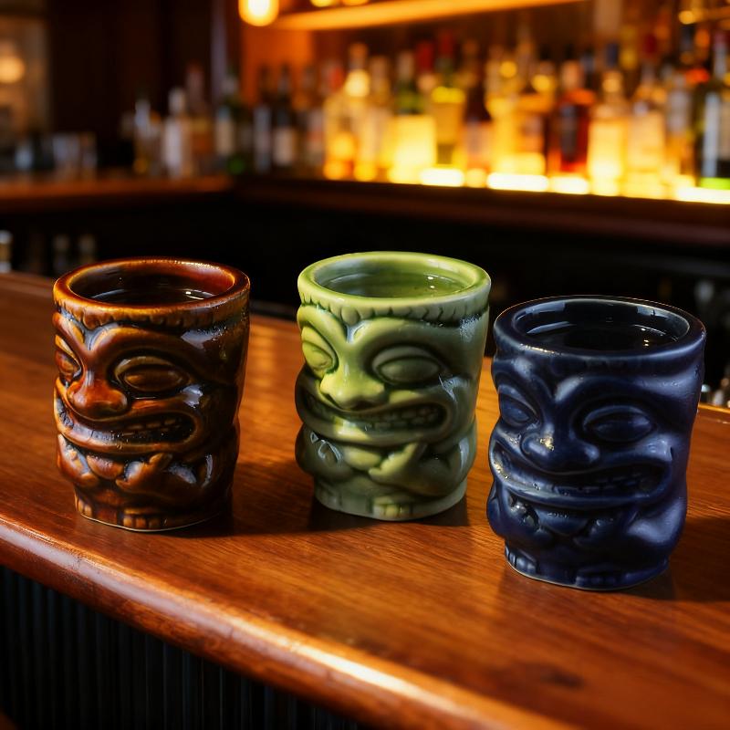 Wine Mug Halloween Gift Hawaiian Cocktail Cups Bar Tools Home Drinkware Cup Creative Ceramic Mug Party Tiki Mug Christmas Gift