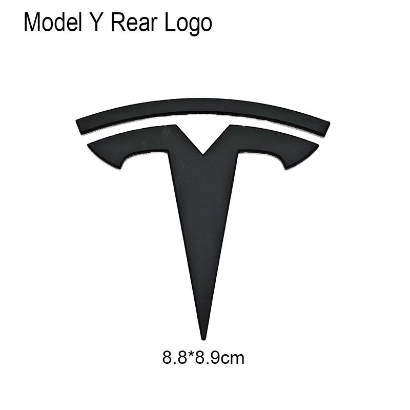 

3D ABS Car Front Head Hood Emblem Rear Trunk Badge Sticker For Tesla Model 3 Model Y Replacement Decoration Decals Accessories
