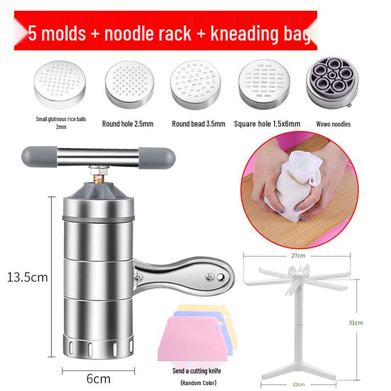 Manual Stainless Steel Noodle and Pasta Maker with Hand Crank