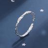 New Arrival Simple Personality Tin Foil Concave-convex 925 Sterling Silver Jewelry Single Row Fine Popular Opening Rings TYB448