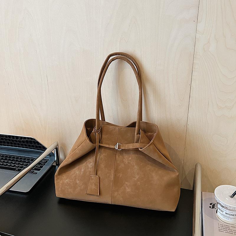 Autumn and Winter Retro Large-capacity Bag Women's 2025 New Fashion and Simple Commuter Shoulder Bag College Student Tote Bag