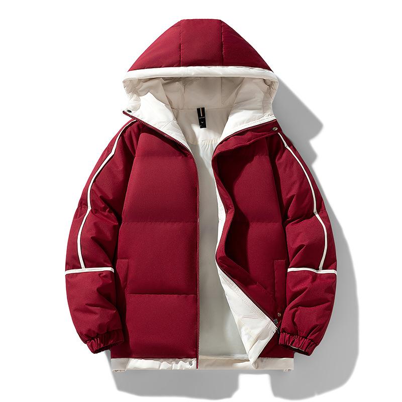 Herren Kapuzen-Pufferjacke Baumwollmantel Paar Freizeitjacke