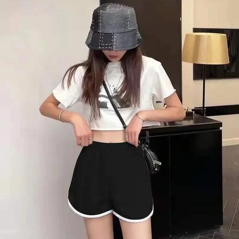 Summer Shorts Women's Sports Shorts Casual Korean Edition Yoga Wide Legs Home Sleeping Pants High-waisted Slimming Shorts