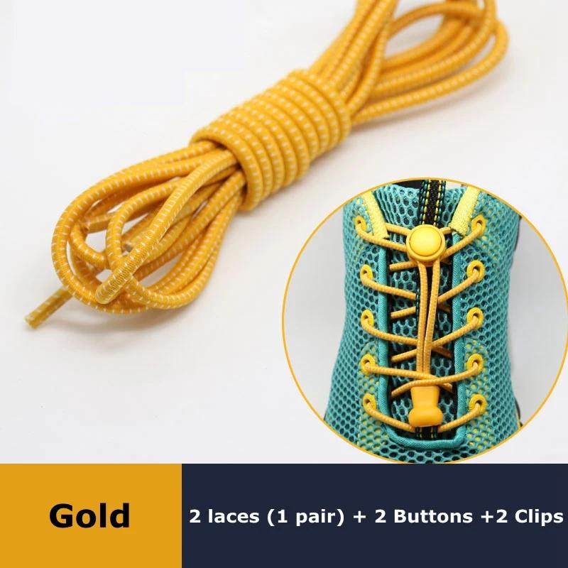 Lacci Elastici Senza Nodo per Scarpe Quick Lock Rotondi in Gomma Regolabili Elastici Pigri per Scarpe da Ginnastica Scarpe da Corsa Sportive