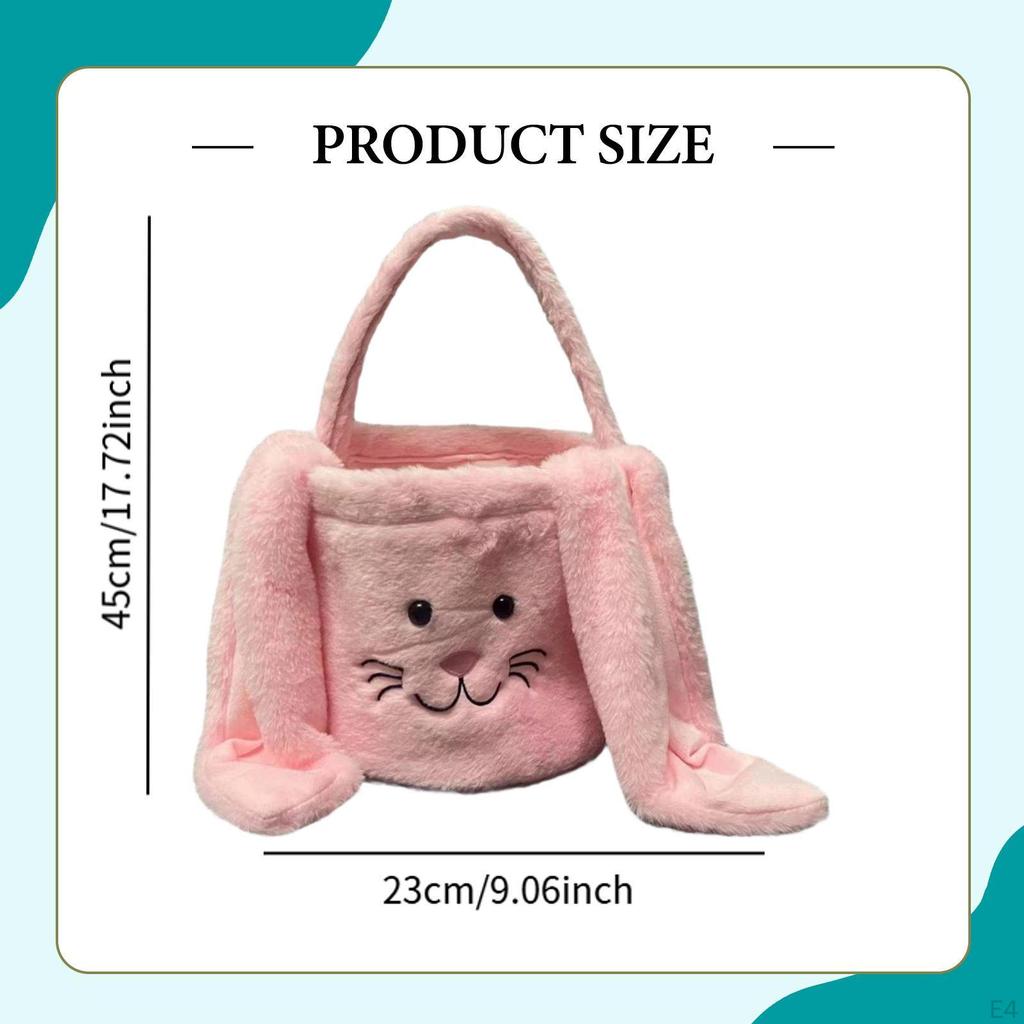 Easter Basket Decorative Easy To Carry with Handle Storage Organizer for Outdoor Birthday Party