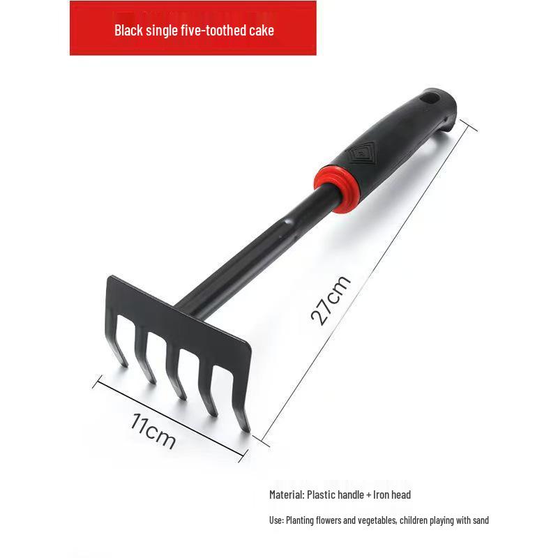 Sada zahradnických nástrojů s prodlouženou rukojetí pro sázení květin, kopání, pletí a hrabání