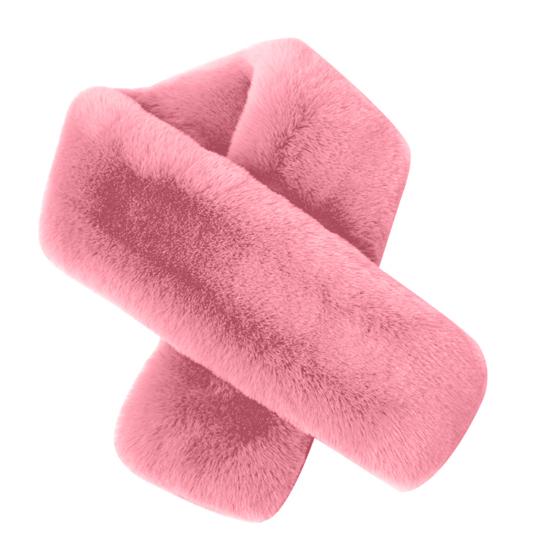 Cross Scarf Faux Rabbit Fur Double-sided Soft Washable Thickened Keep Warm