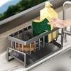 Küche Edelstahl Aufbewahrungshalter Spülbecken Abtropfgestell Seife Schwammhalter Abtropfgestell Handtuchhalter Regal Für Küchenorganisation