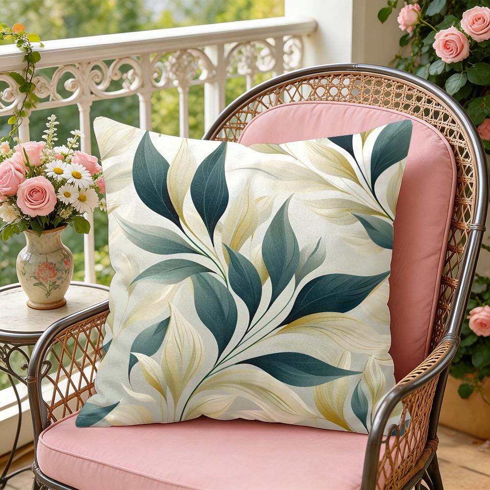 Leaves Fashion Cushion Cover Soft Plush Throw Pillow Cover DoubleSided Decorative Cushion Case Sofa Bedroom Home Decor