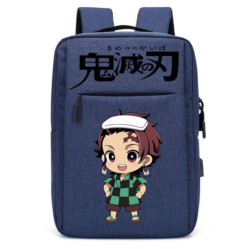 Japan Cartoon Comics Demon Slayer USB Charging Backpack Large Capacity Student Casual Backpack 0004