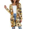 Women's Fashion Casual Comfortable Halloween Printed Mid-Length Cardigan With Pockets Jacket