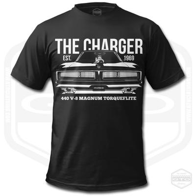 1969 Charger 440 Magnum Koszulka Męska American Muscle Car Fan Art