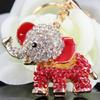 4X Delicate Big Ear Elephant Keyrings Stylish Handbag Charm Decorative Key Rings Modern Bag Charm for Women and Ladies