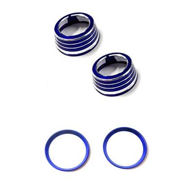 Uni Nissan Kicks Air Conditioning Dial Ring Cover, Side Air Conditioning Ring, Red/Blue, Set