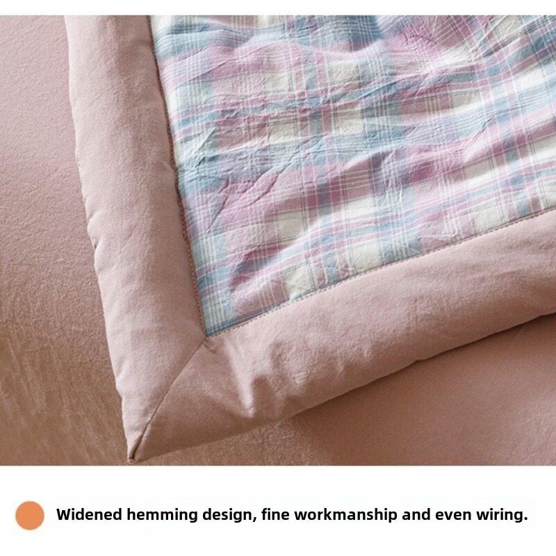 1Pc Summer Quilt Thin Quilt  For Bedroom Bedding Student Dormitory Single Bed Double Bed Breathable Comfortable Not Stuffy