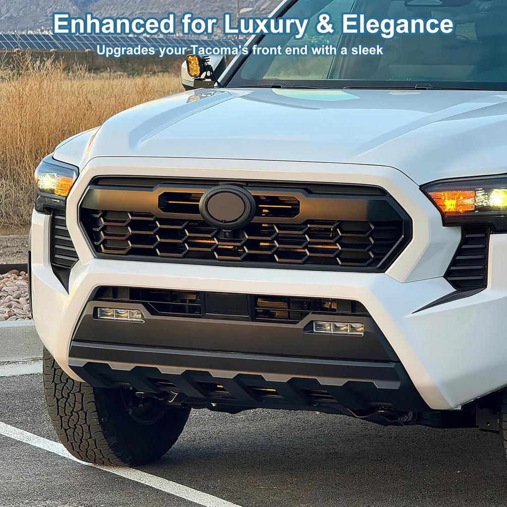 Front Side Grille Patch Decor Compatible With 2024 2025 2026 Toyota Tacoma - Enhances Truck'S Style  Fit 4Th Gen Tacoma Accessories Front Headlight