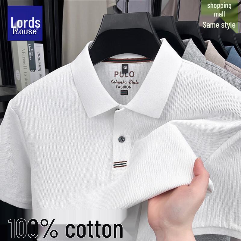 Men s 100% Cotton Short-Sleeve Polo Shirt M