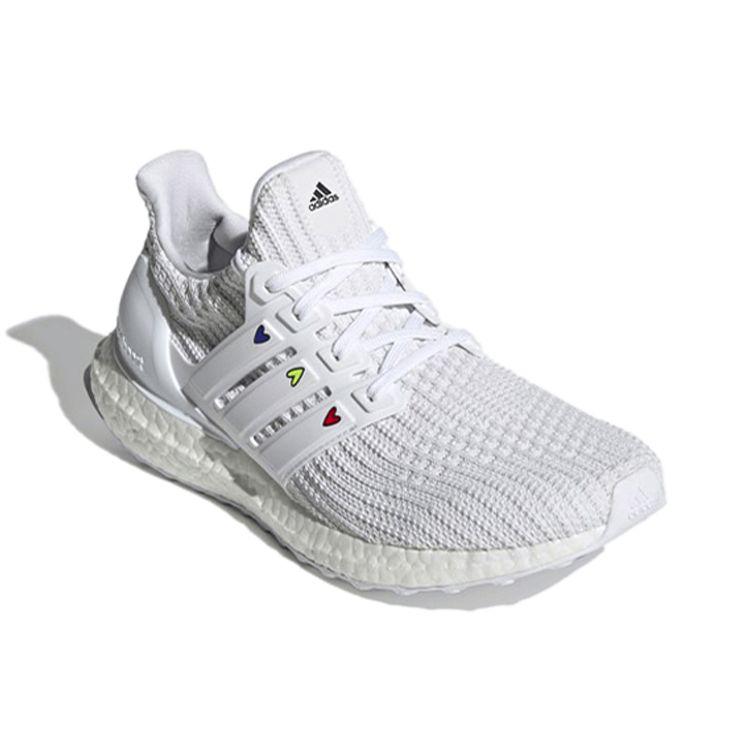 Adidas UltraBoost 4.0 DNA Hvite Hjerter Damesneakers Skyhvit Kritt-hvit Solrød GZ9232