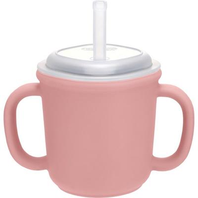 Edison Self Silicone Two-Handed Straw Cup 200ml, Pink, 1 Piece