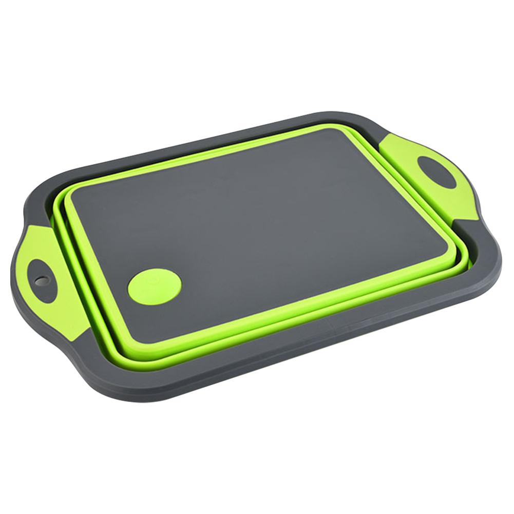 Multi Functional Foldable Spoon Cutting Board Multifunctional Silicone Foldable Cutting Board Dishwashing Basin Cutting Board