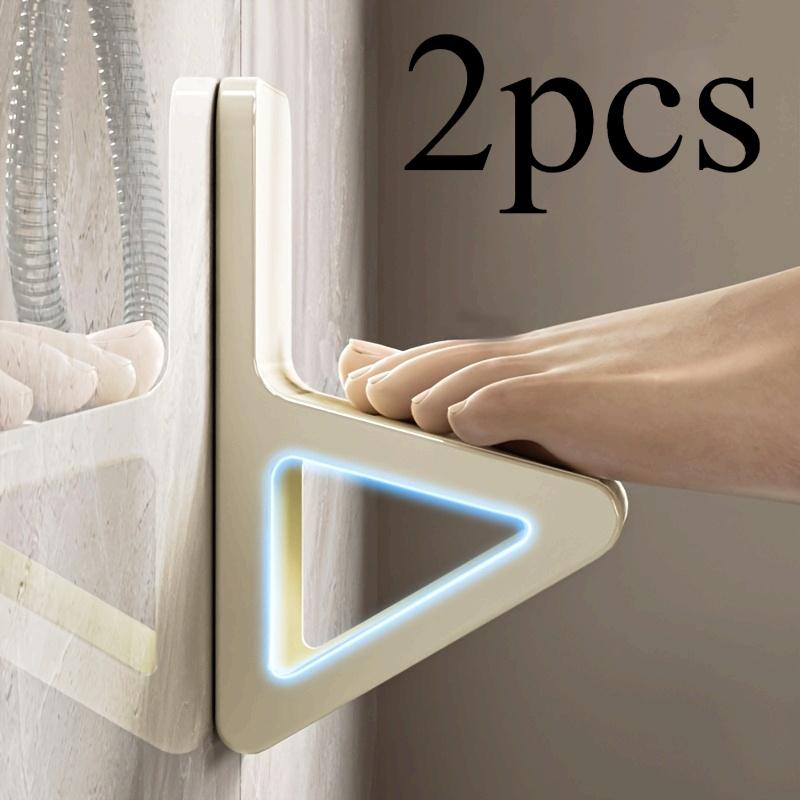 

2 шт. Регулируемый настенный душевой табурет - Многоразовая пластиковая опора для беременных женщин и пожилых людей, Удобная подставка для ног, Регулируемая высота 2pcs белый