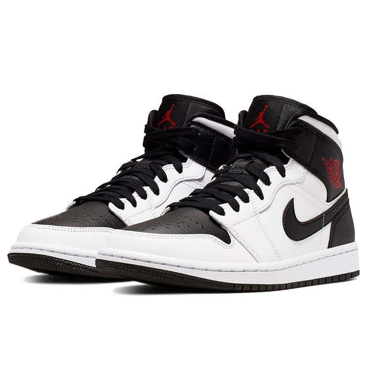 New JORDAN 1 Mid Reverse Black Toe Women's BQ6472-101