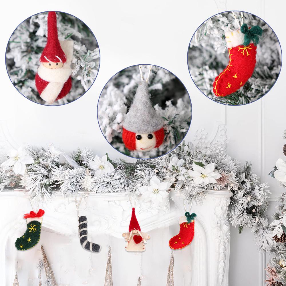 Mini Decorative Christmas Figures In Soft Fabric Stylish Ornaments Celebrations For