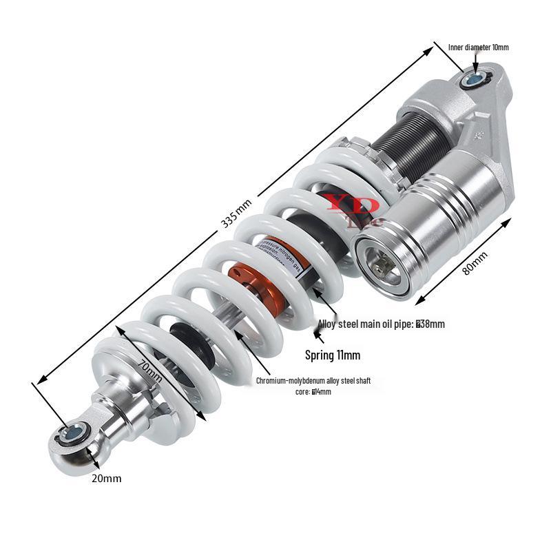 335MM Aluminum Shock Absorber Damper for Off-road Motorcycle, ATV, Beach Buggy, Kart