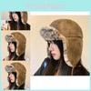 Trendy And Warm Korean Autumn Winter Ear Protection Pu Leather Russian Hat For Women