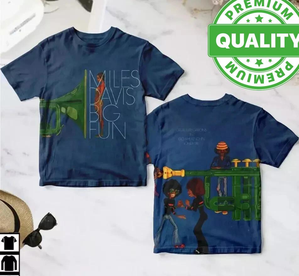 Miles Davis Big Fun Compilation Album Cover 3D T Shirt C616 M