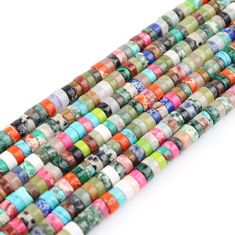 38cm Natural Tiger Eye Spacer Beads 1 String Flat Round Charm Volcanic Stone Bead Diy Bracelets Necklace Jewelry Finding