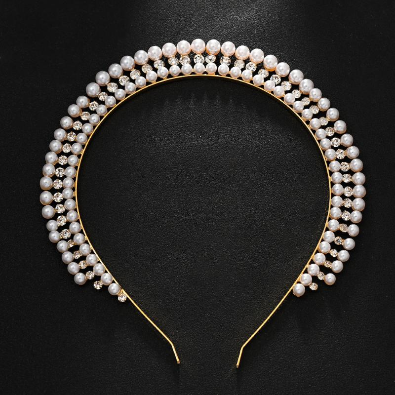 Elegant Pearl Hairband Exquisite Bridal Forehead Jewelry Wedding Hair Chain Headwrap Accessories For Women