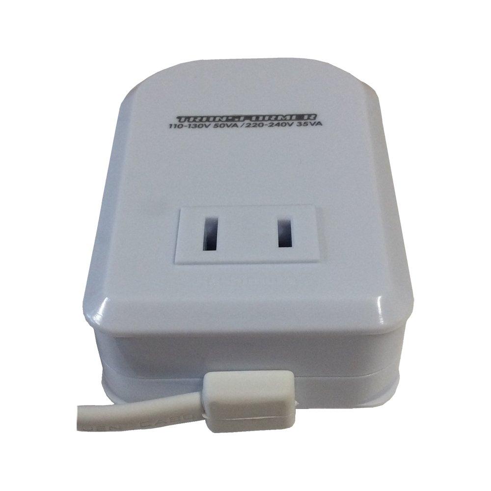 Kashimura Slim Transformer for International AC 110V to 130V AC 220V to 240V Main Unit Power Plug Type Output Outlet Type A NTI-77 Use, / 50W, / 35W,