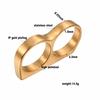 MSX Punk Double Finger Stainless Steel Ring Black Gold Color Titanium Male Ring Fashion Knuckle Rings For Men Jewelry