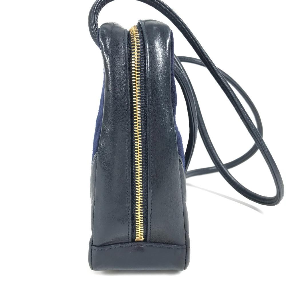 CHANEL vintage Quilted shoulder bag Shoulder Bag Jersey / Leather Navy